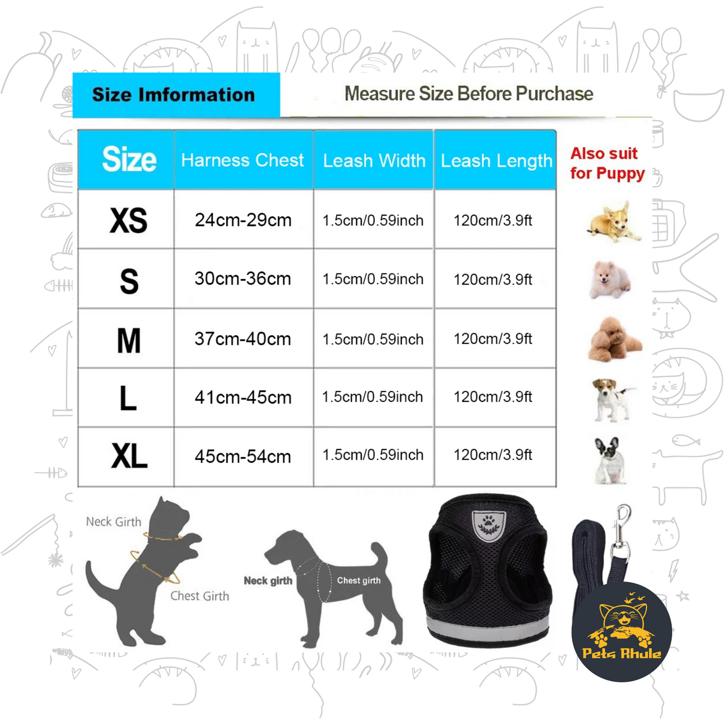 Secure Mesh Cat Harness