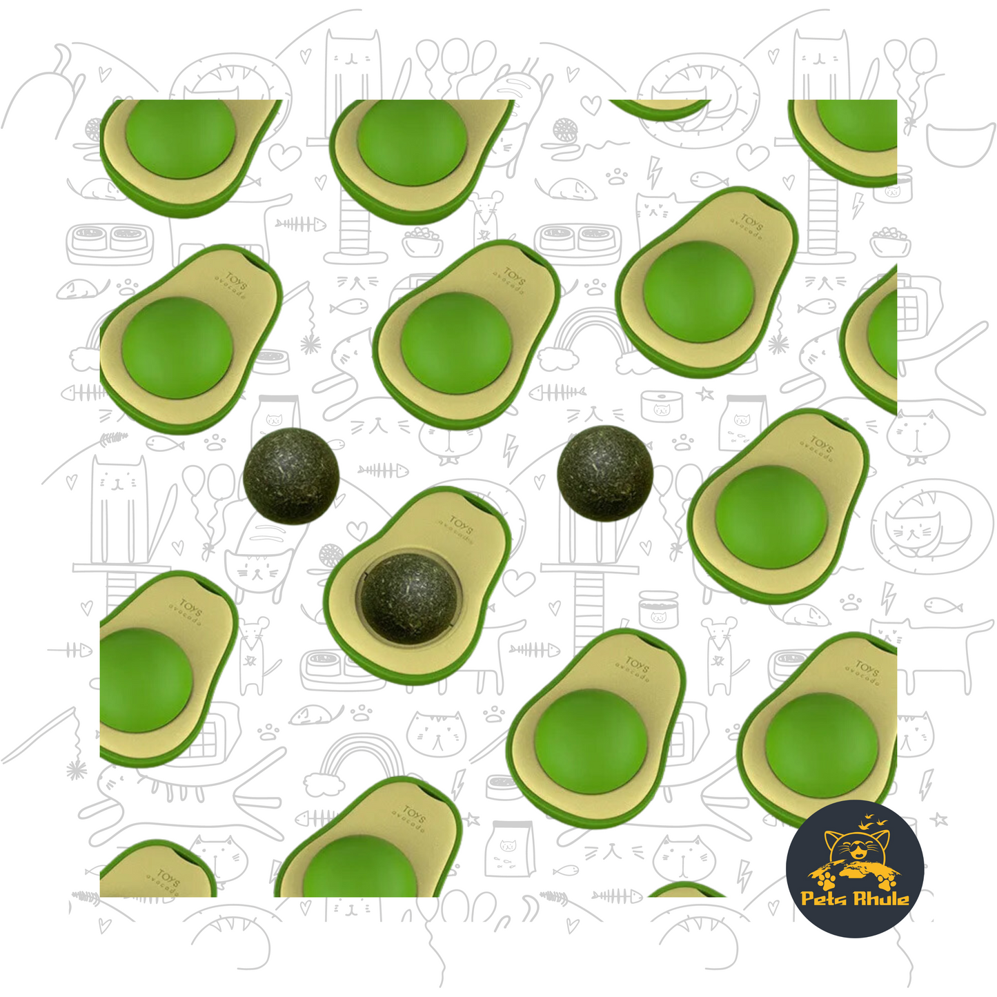 Avocado Cat Catnip Wall Ball