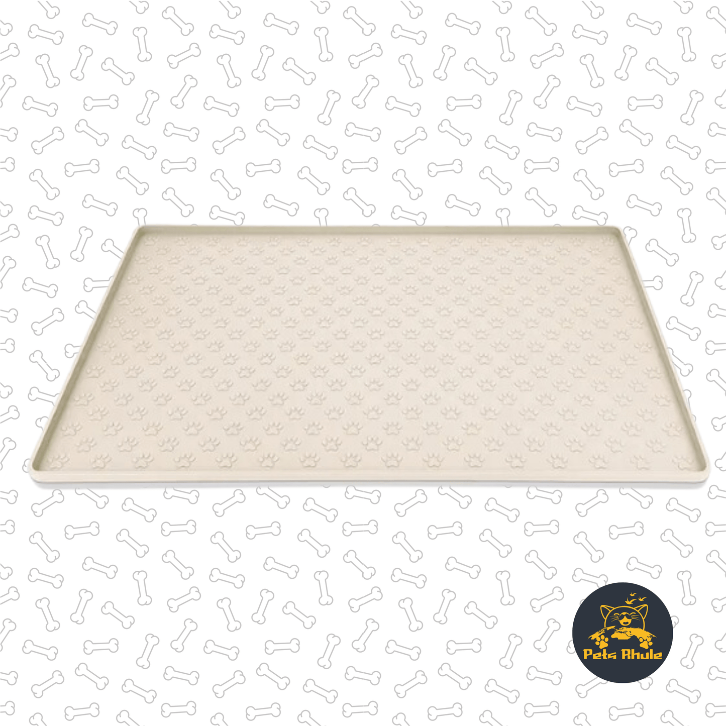 Dog Food Placement Mat beige