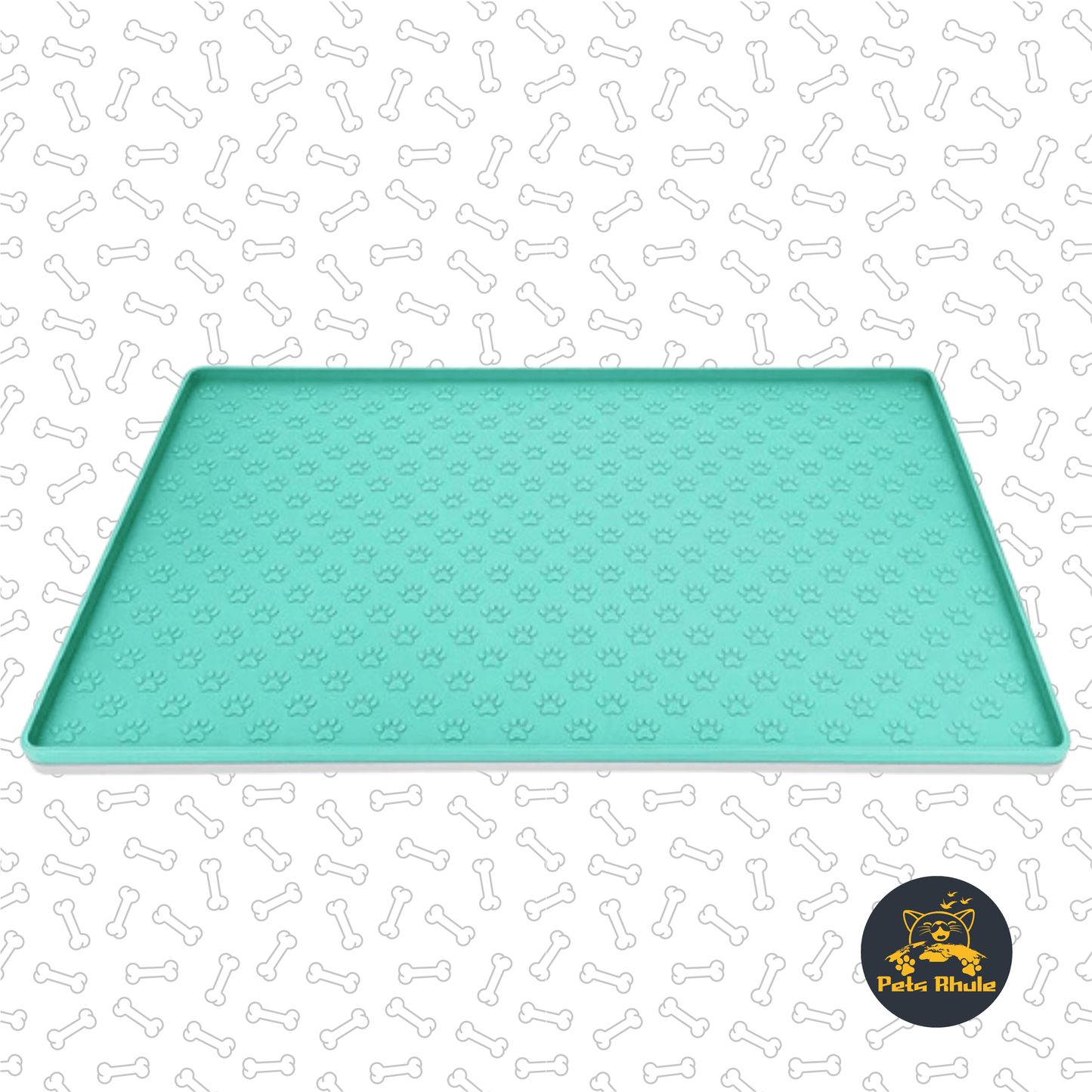 Dog Food Placement Mat teal