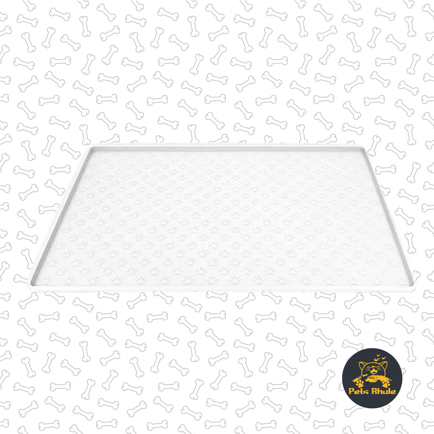 Dog Food Placement Mat white