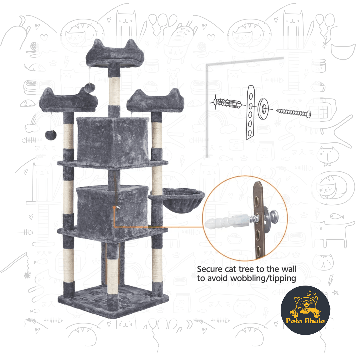 Large Cat Tree Plush Cat Tower guide