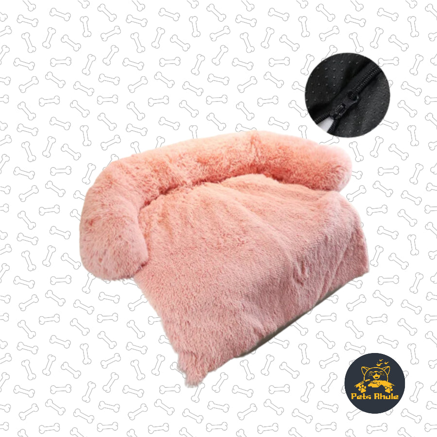 Washable Dog Cushion Blanket Sofa Cover PINK