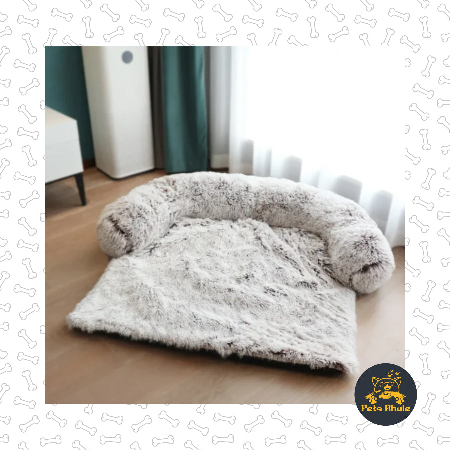 Washable Dog Cushion Blanket Sofa Cover sample WHITE COFFEE