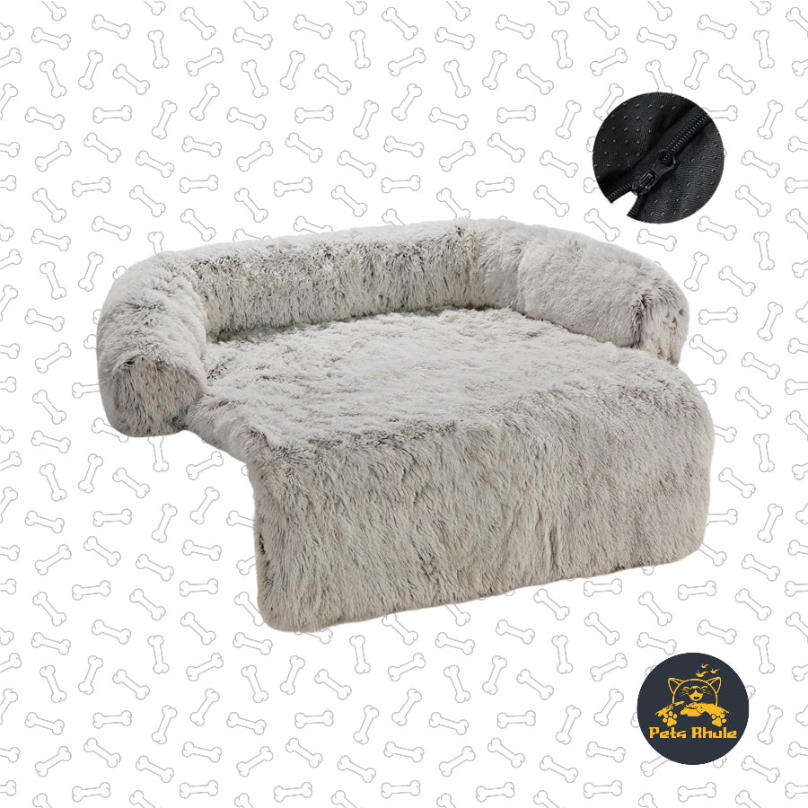 Washable Dog Cushion Blanket Sofa Cover white coffee