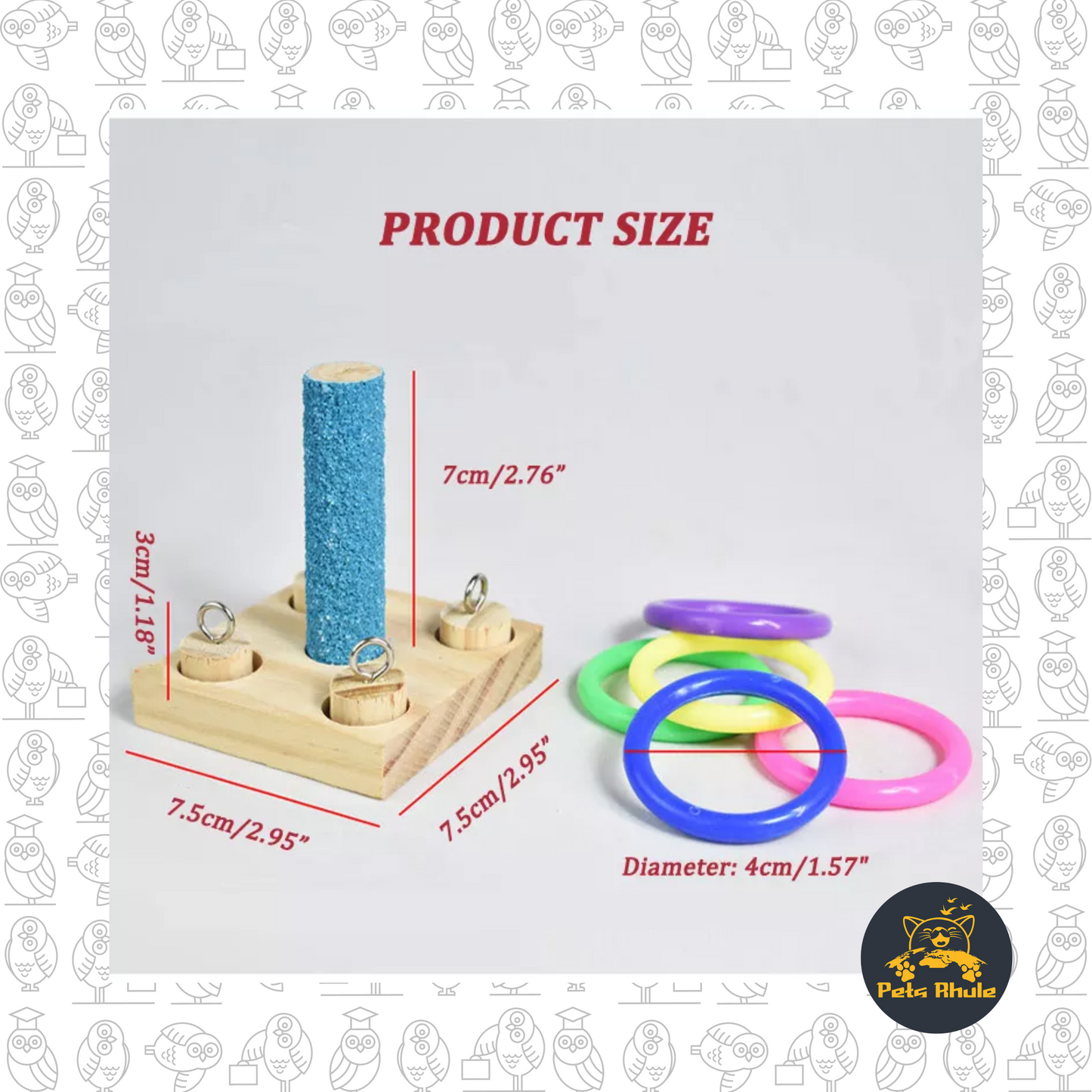 Bird Training Toys Set Wooden Block Puzzle Toys